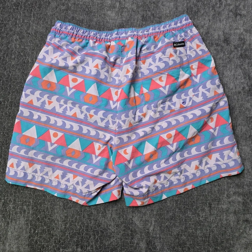 Columbia Swim Trunks Mens Medium Purple Aztec 6